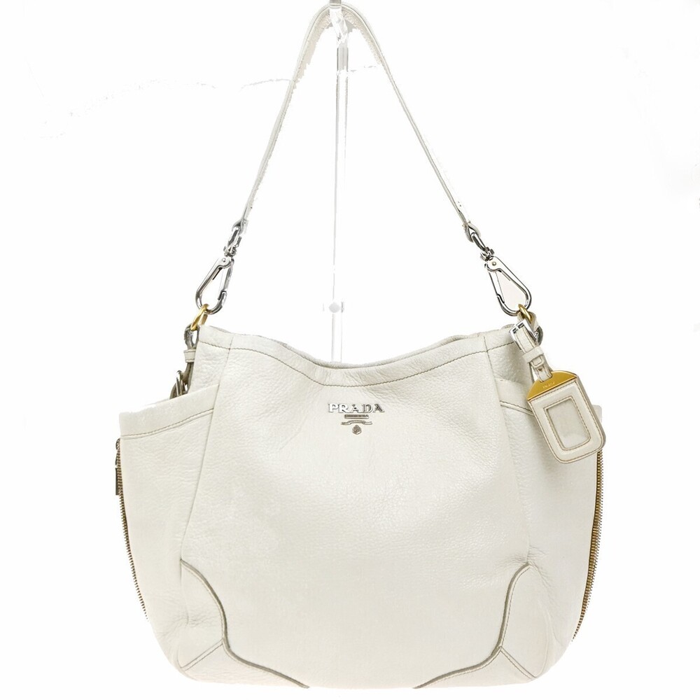 Prada Side Pocket Zip Hobo Vitello Daino Large